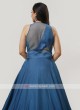 Satin Silk Gown In Blue